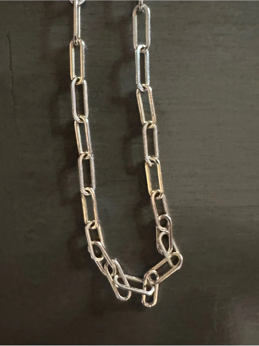 Icing Silver-Tone Paperclip Chain Necklace